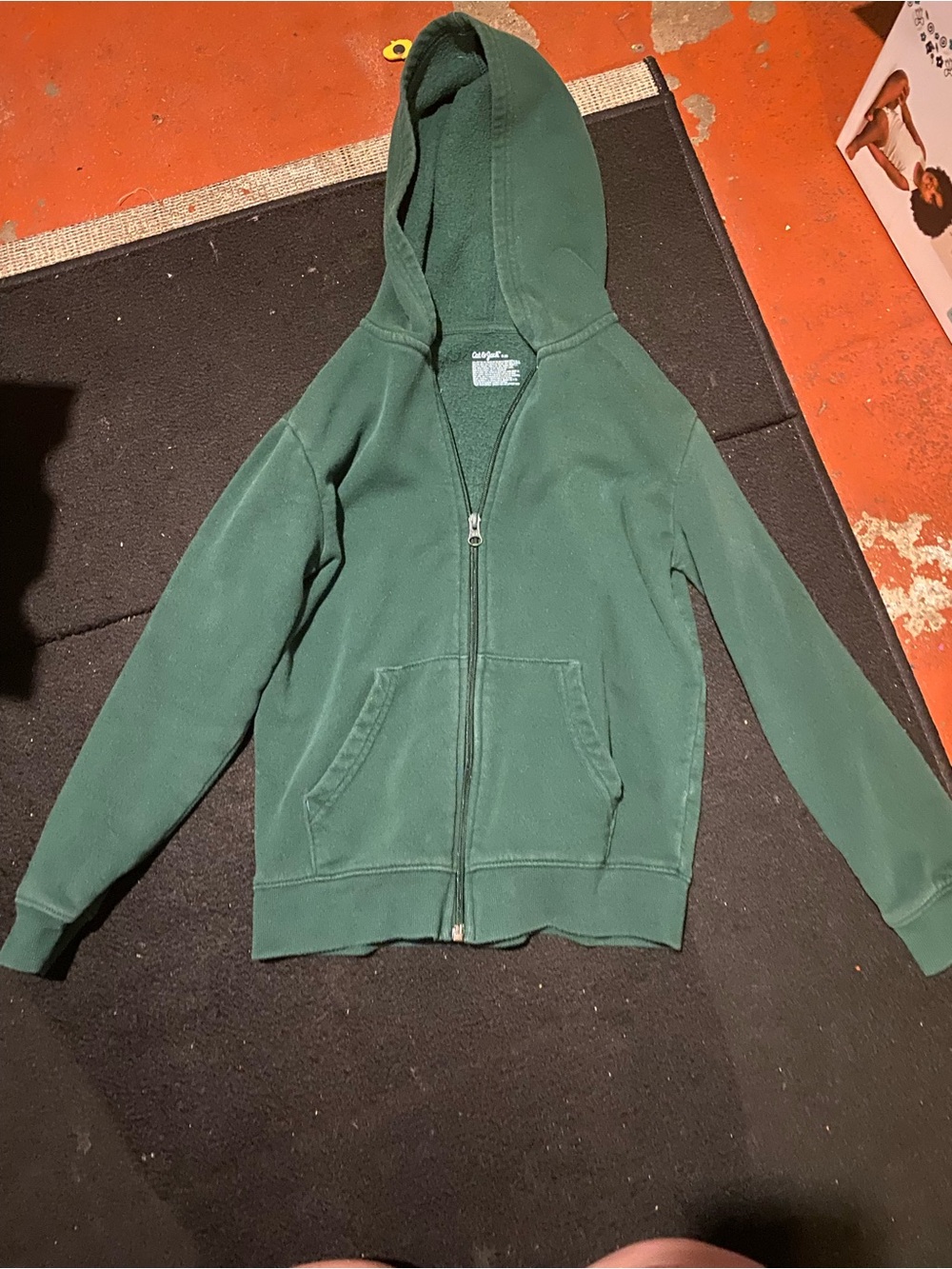 Cat & Jack Forest Green Full-Zip Hooded Jacket